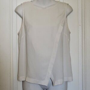 gauzy white blouse cross front